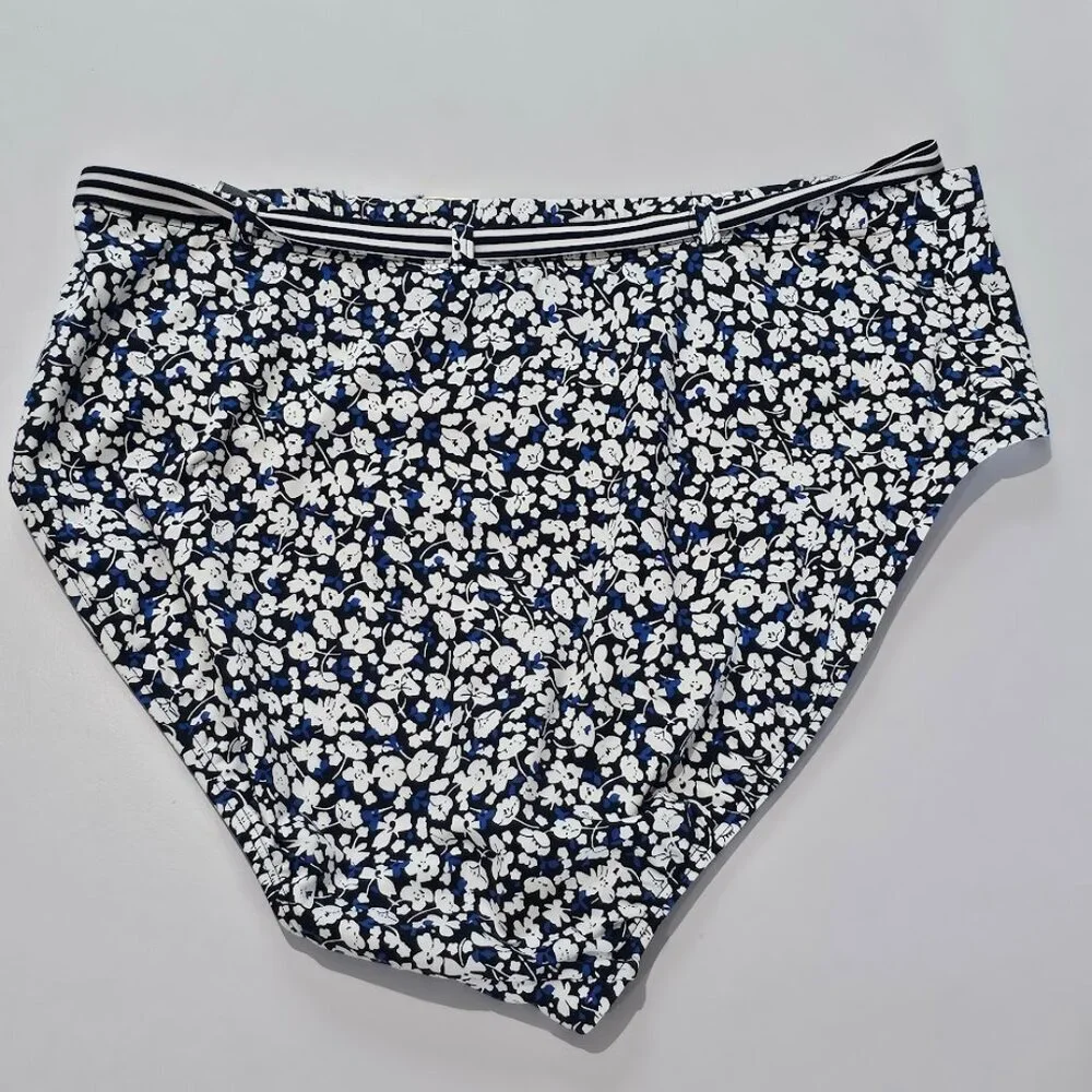 Lauren Ralph Lauren Floral Belted High-Waist Bikini Bottoms - Picture 6 of 10